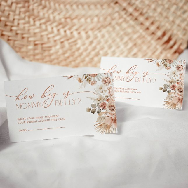 Carte D'accompagnement Boho Pampas Grass Quelle est la taille du ventre d (Créateur téléchargé)