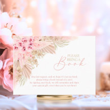 Boho Pampas rose Neutral Apporter un Baby shower d