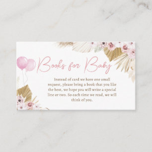 Carte D'accompagnement Boho Pink Bear Baby showers Livres pour bébé