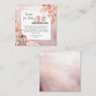 Carte D'accompagnement Boho Pink Citrouille Baby shower Demande de réserv