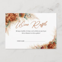 Boho plage terre cuite verdure pampas Vin Raffle