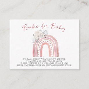 Carte D'accompagnement Boho Rainbow Baby shower, Livres pour bébé
