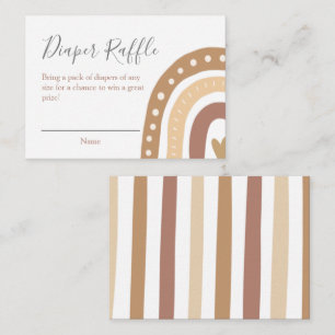 Carte D'accompagnement Boho Rainbow Girl ou garçon Baby shower Déchets Ra