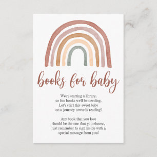 Carte D'accompagnement Boho Rainbow Livres Pour Bébé