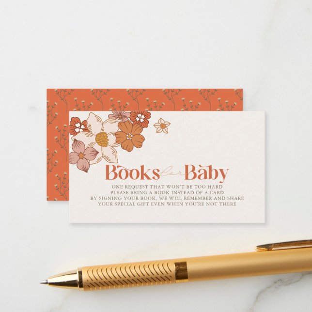 Carte D'accompagnement Boho Retro Super Floral Girl Demande de réservatio (Devant/Arrière en situation)