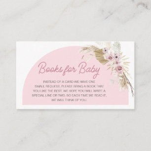Carte D'accompagnement Boho rose Bearly Wait Baby showers Livres pour béb