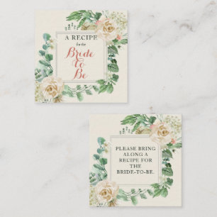 Carte D'accompagnement Boho Rose Floral Fête des mariées Recette