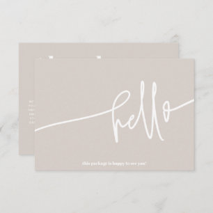 Carte D'accompagnement Boho Rose Hello Merci Order Small Business