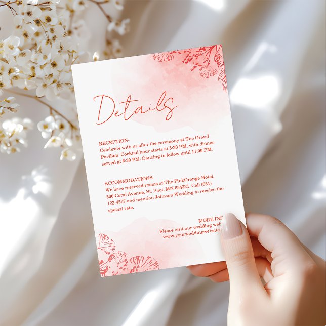 Carte D'accompagnement Boho rustique aquarelle Mariage en terre cuite (Créateur téléchargé)