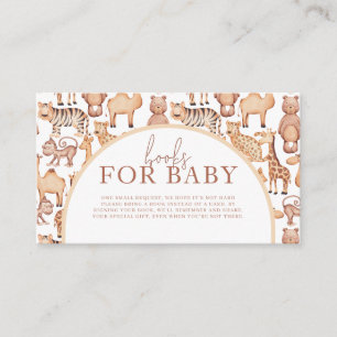 Carte D'accompagnement Boho Safari Animaux Arch Jungle Baby showers Livre
