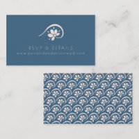Boho Scandinavian Blue Floral Site Mariage
