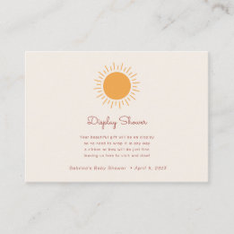 Carte D'accompagnement Boho Sunshine Genre Neutre Affichage douche Enclo