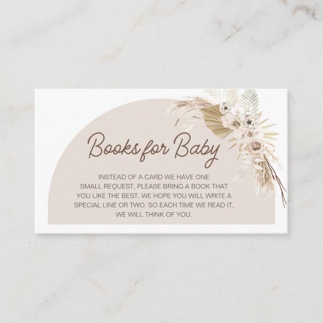 Carte D'accompagnement Boho Teddy Bear Baby shower Livres pour bébé (Devant)