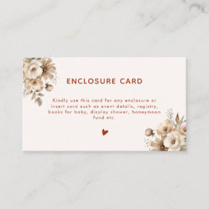 Carte D'accompagnement Boho Terracotta Fête des mariées Floral