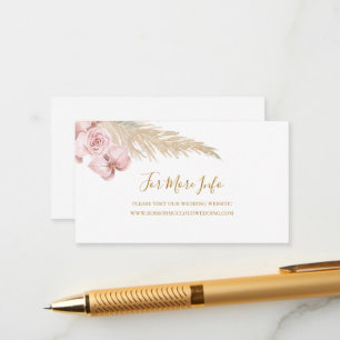 Carte D'accompagnement Boho Tropical Botanical   Site Mariage