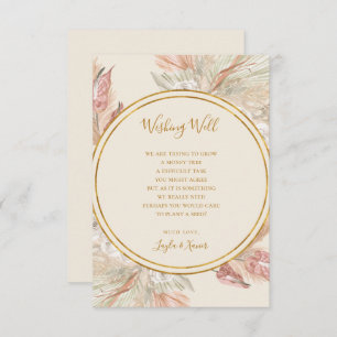 Carte D'accompagnement Boho Tropical Botanique Mariage d'ivoire désirer b