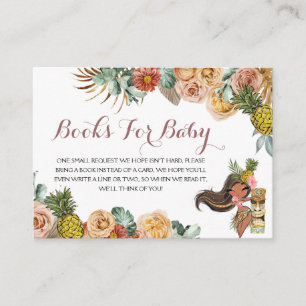 Carte D'accompagnement Boho Tropical Luau Livres pour Baby Encape Card