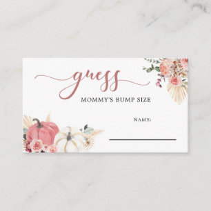 Carte D'accompagnement Boho Twin rose et blanc Citrouille maman's Bump