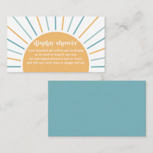 Carte D'accompagnement Boho voici le Baby shower Son Afficher Douche