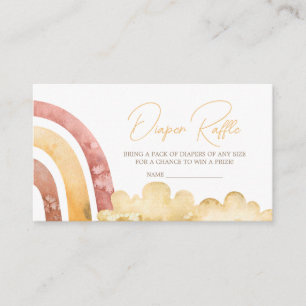 Carte D'accompagnement Boho Voici le fils Baby shower Déchets Raffle