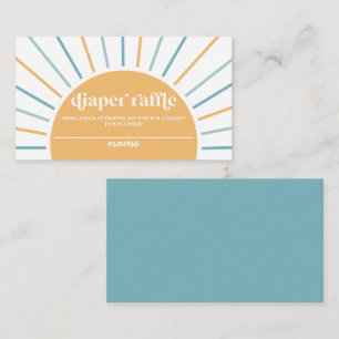 Carte D'accompagnement Boho Voici le fils Baby shower Déchets Raffle