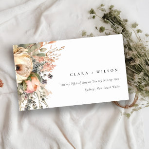 Carte D'accompagnement Boho Watercolor Automne Automne Floral Mariage Web