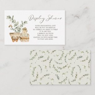 Carte D'accompagnement Boho Watercolor Baby shower Cadeaux Afficher douch