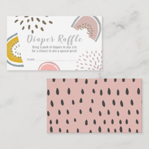 Carte D'accompagnement Boho Watermelon Baby shower Déchets Raffle