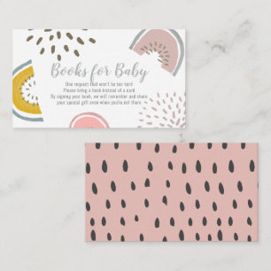 Carte D'accompagnement Boho Watermelon Books for Baby shower