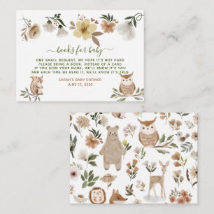 Carte D'accompagnement Boho Woodland Animaux Baby shower Demande de réser