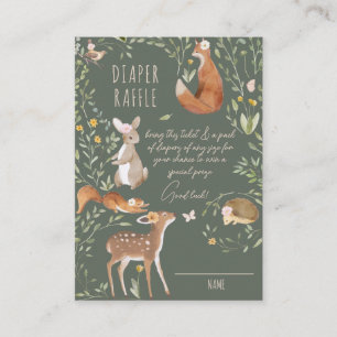Carte D'accompagnement Boho Woodland Animaux Baby shower forestier Blessu
