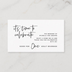 Carte D'accompagnement Boire Billet, Boisson Adulte, Heureusement Jamais 