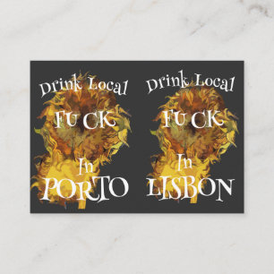 Carte D'accompagnement Boire Fu ck local dans le Parti de Lisbonne