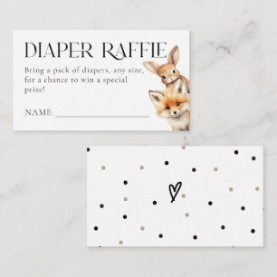 Carte D'accompagnement Bois Animaux Baby showers modernes Brouille