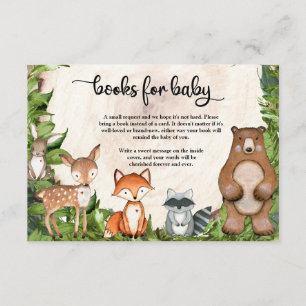 Carte D'accompagnement Bois animaux de forêt verdure couronne bois tranch