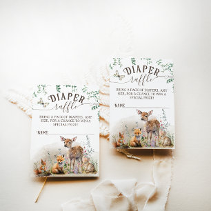 Carte D'accompagnement Bois animaux forêt verdure Douche couche