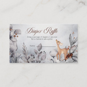Carte D'accompagnement Bois Animaux Garçon Baby shower Déchets Raffle 