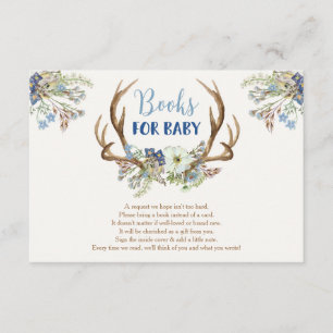 Carte D'accompagnement Bois de cerf Bois rustique Demande de baby shower