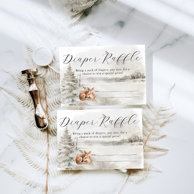 Carte D'accompagnement Bois d'hiver Baby Boy Douche (Créateur téléchargé)