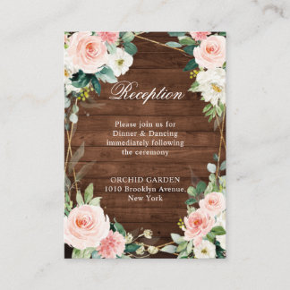 Carte D'accompagnement Bois rousse Floral Floral Géométrique Botanique