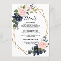 Bois Rustique Bleu Nuit Rose Pâle Détails Géométri