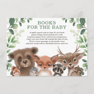 Carte D'accompagnement Bois tendance Animaux Forêt Livres pour bébé