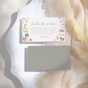Carte D'accompagnement Boissons Animaux forestiers Baby shower neutre pou