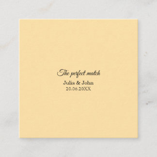 Carte D'accompagnement Boîte d'allumettes Mariage Parfait – Édition Premi