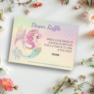Carte D'accompagnement Boîtes d'aquarelle Mermaid pour Baby shower