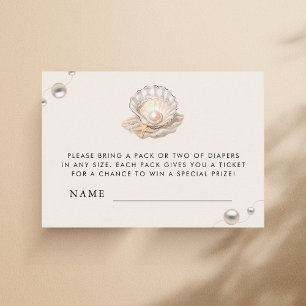 Carte D'accompagnement Boîtier à roulettes de petit Baby shower de perle