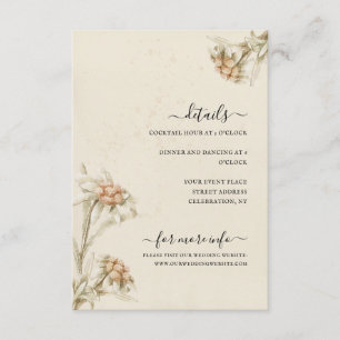 Carte D'accompagnement Boîtier d'aquarelle vintage Edelweiss