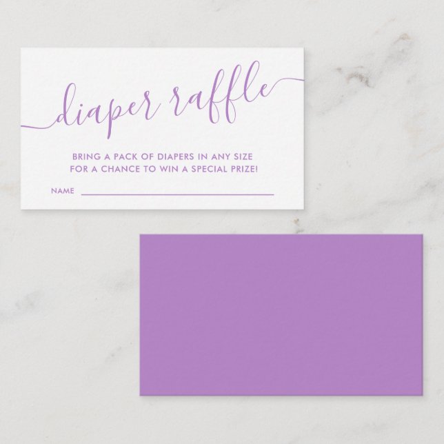 Carte D'accompagnement Boîtier de billet moderne pour bébé mauve (Devant / Derrière)