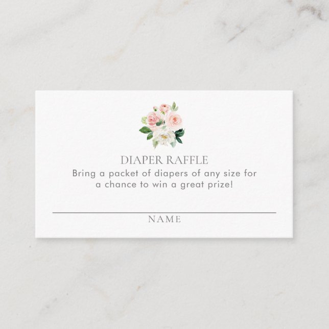 Carte D'accompagnement Boîtier de billet simple papier rose floral (Devant)