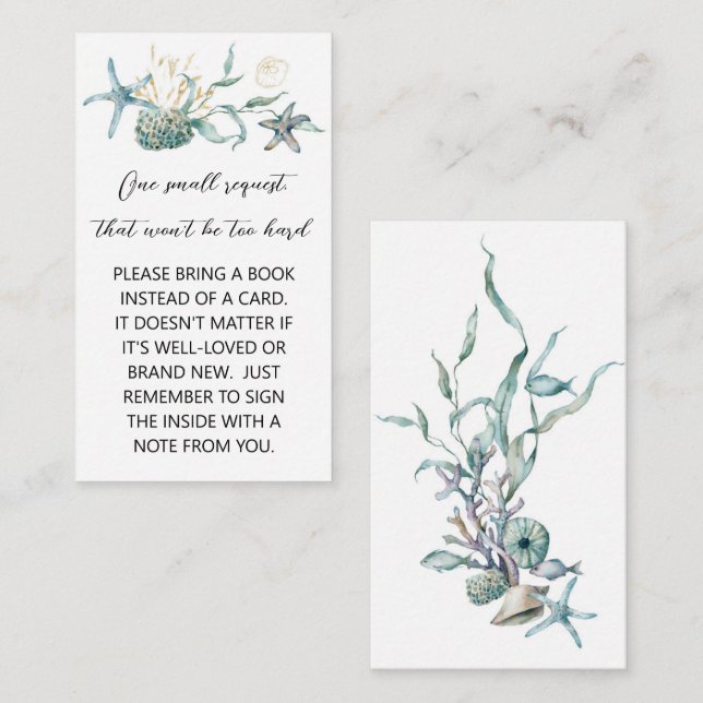 Carte D'accompagnement Boîtier de demande de Baby shower de méduse (Devant / Derrière)